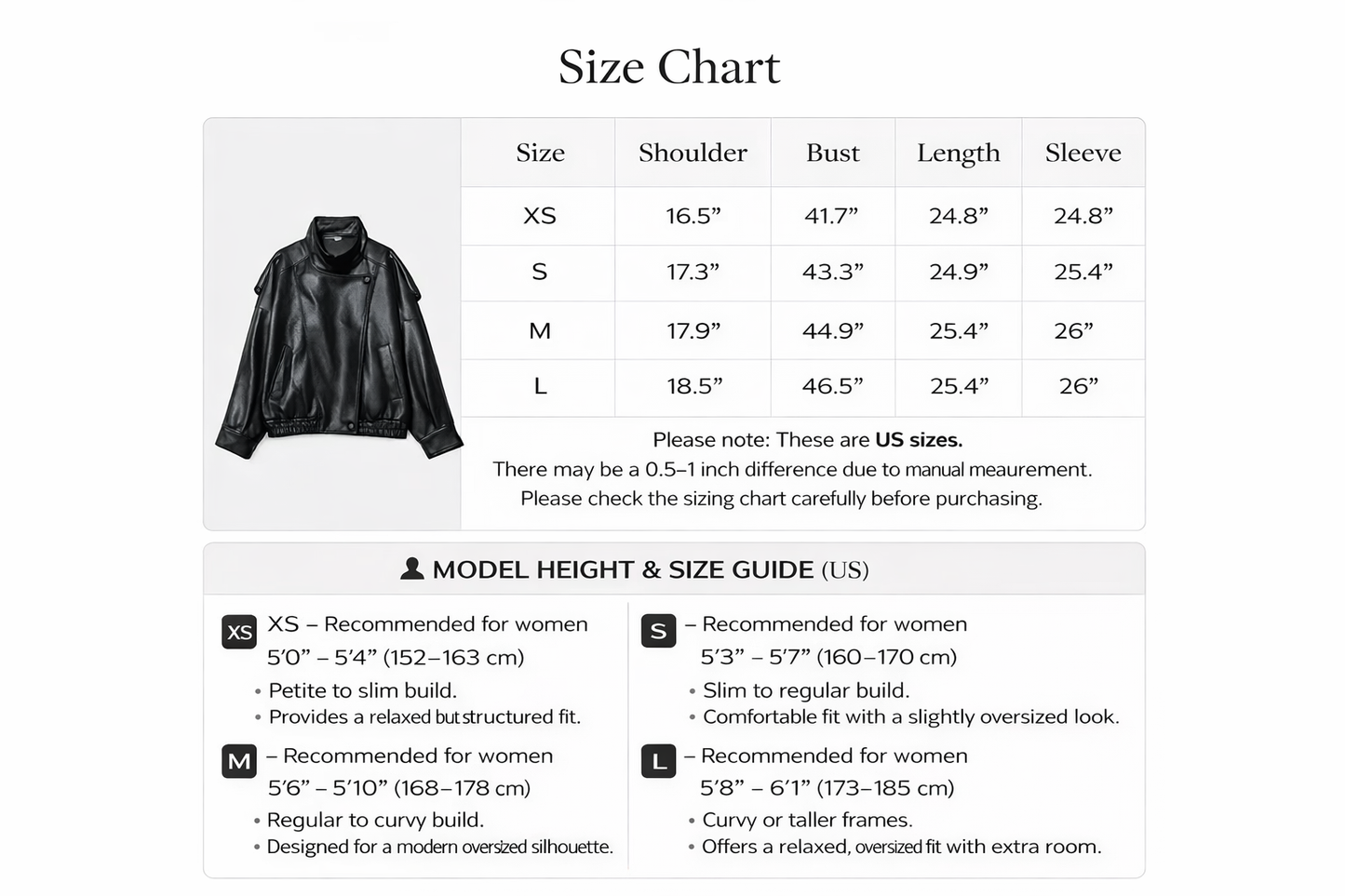 Aurelia Luxe Faux Leather Jacket