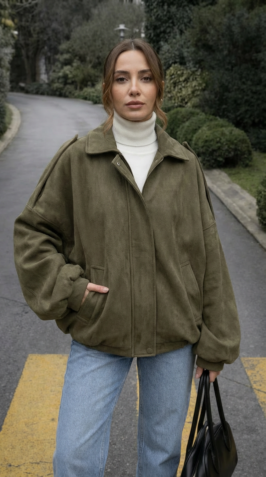 Valerya Vintage Oversize Bomber