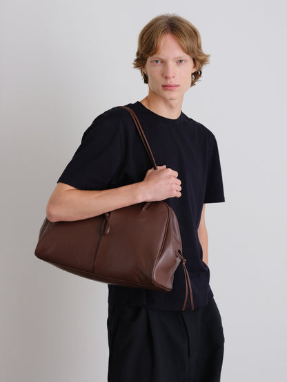 Brooklyn Black Leather Shoulder Bag