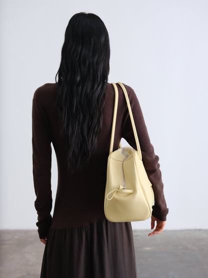 Brooklyn Black Leather Shoulder Bag