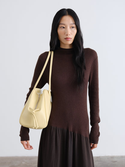 Brooklyn Black Leather Shoulder Bag