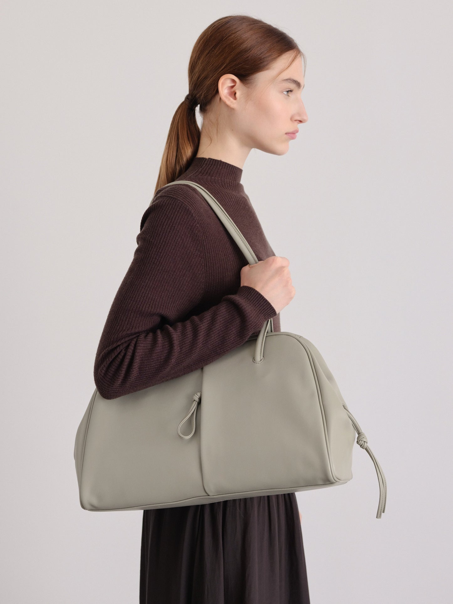 Brooklyn Black Leather Shoulder Bag