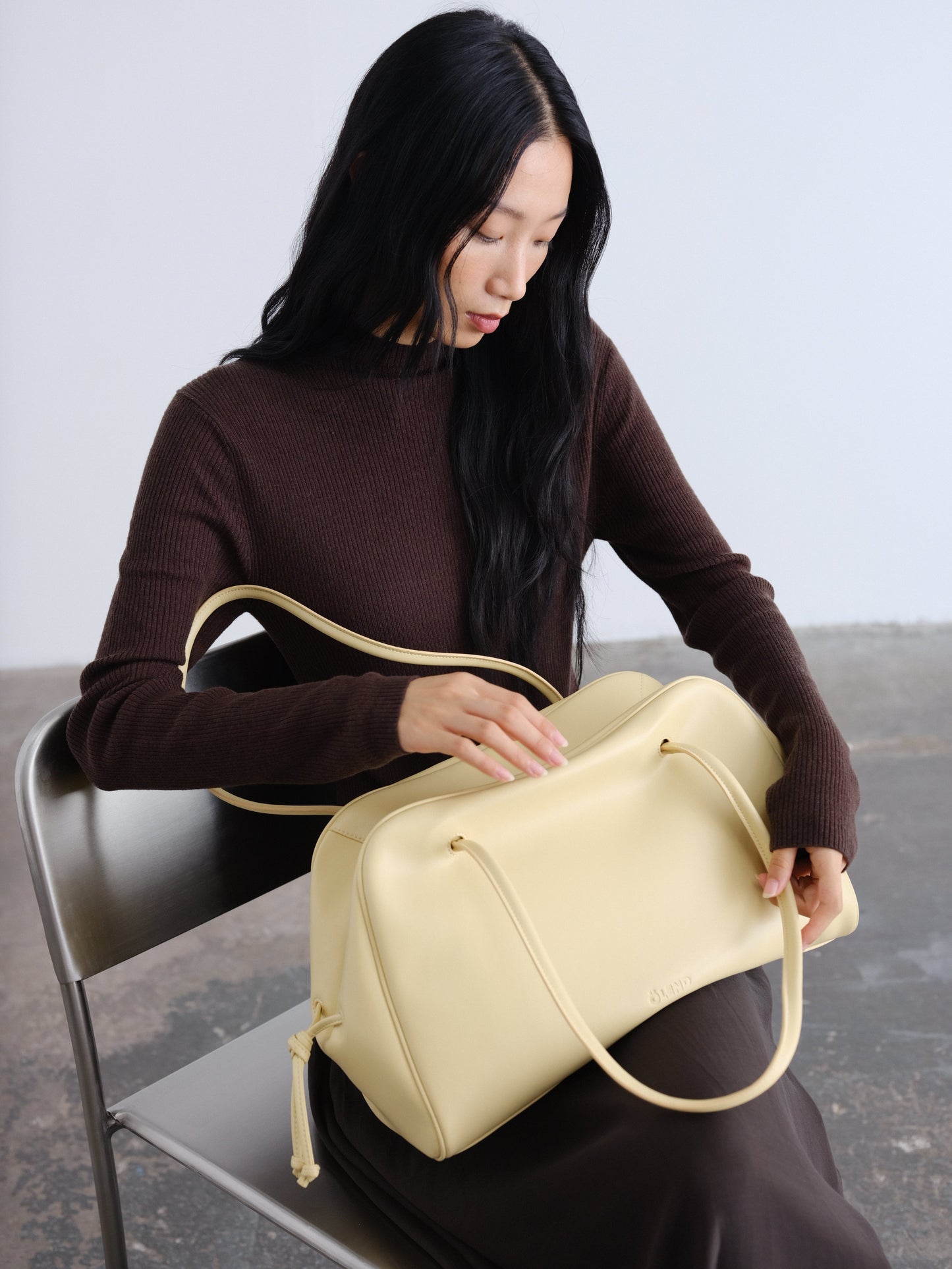 Brooklyn Black Leather Shoulder Bag