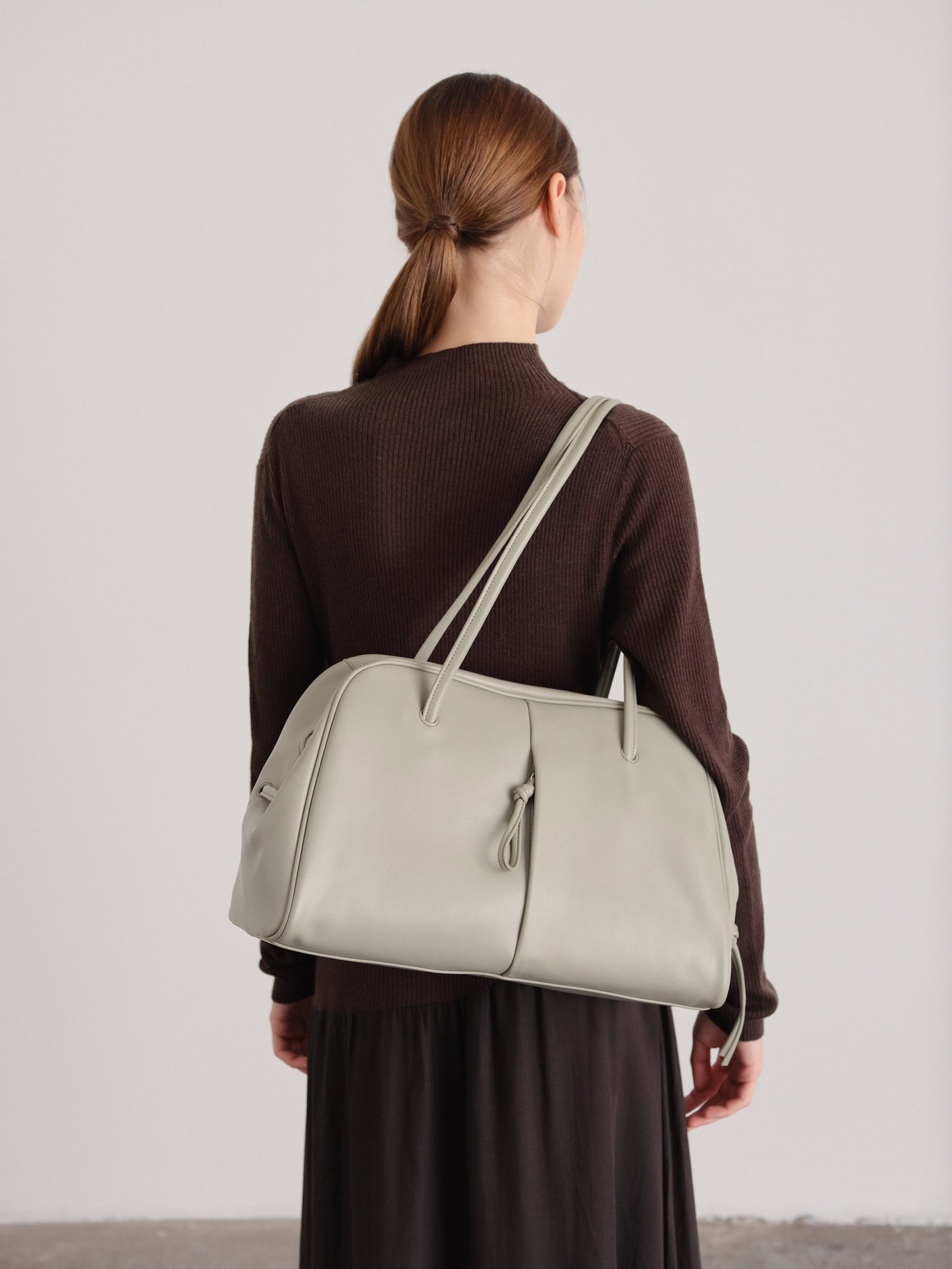 Brooklyn Black Leather Shoulder Bag