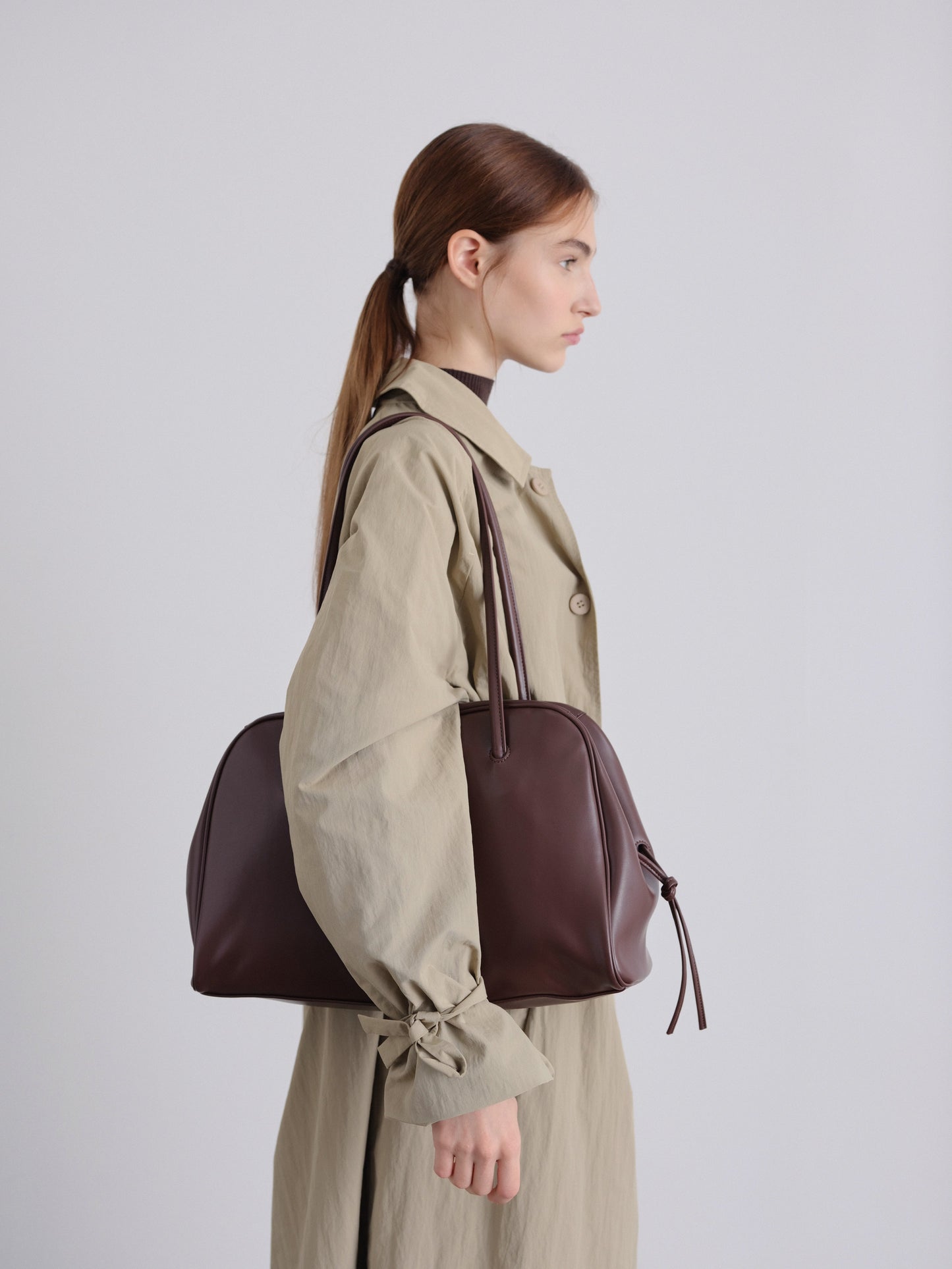 Brooklyn Black Leather Shoulder Bag