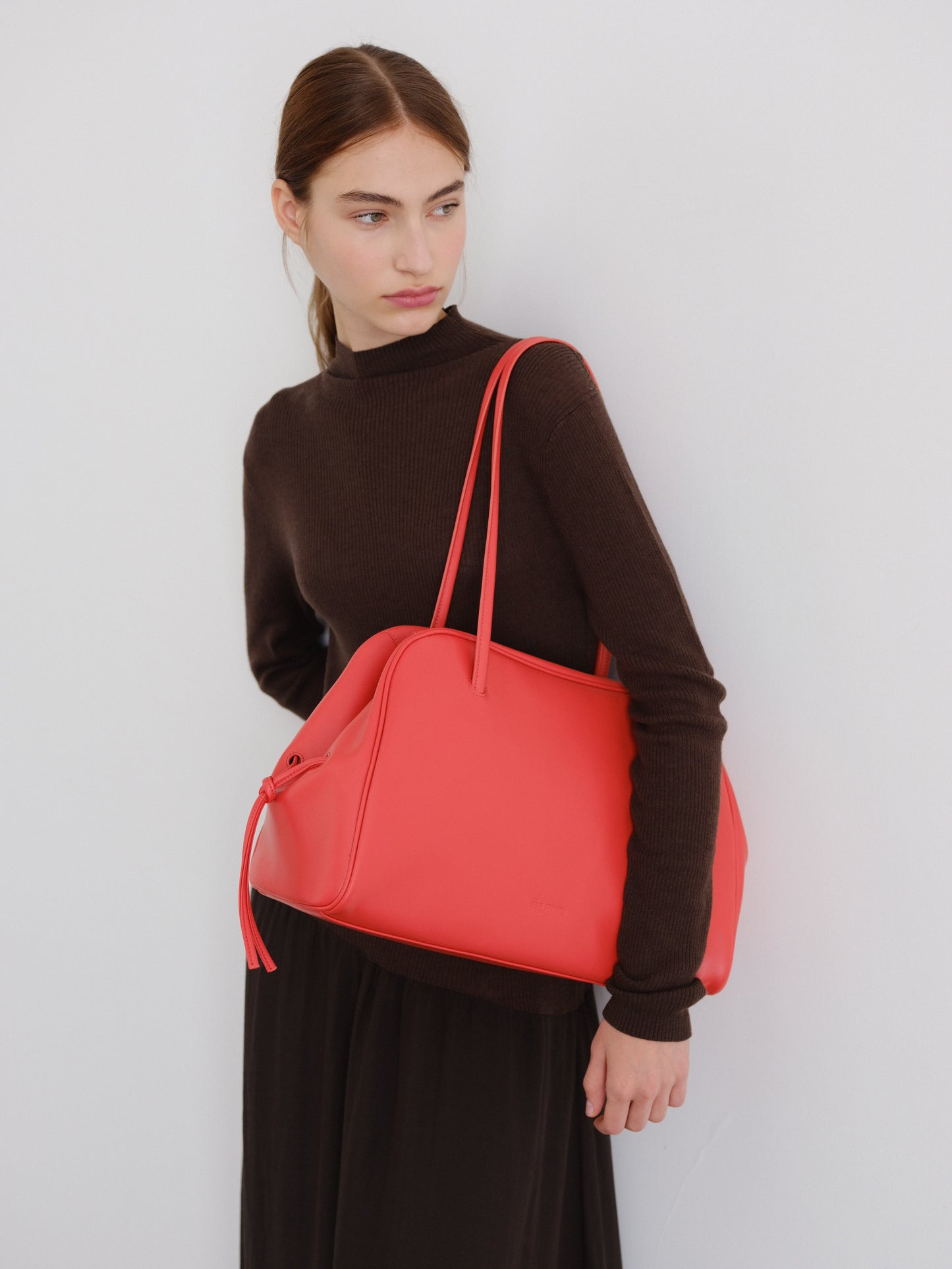 Brooklyn Black Leather Shoulder Bag