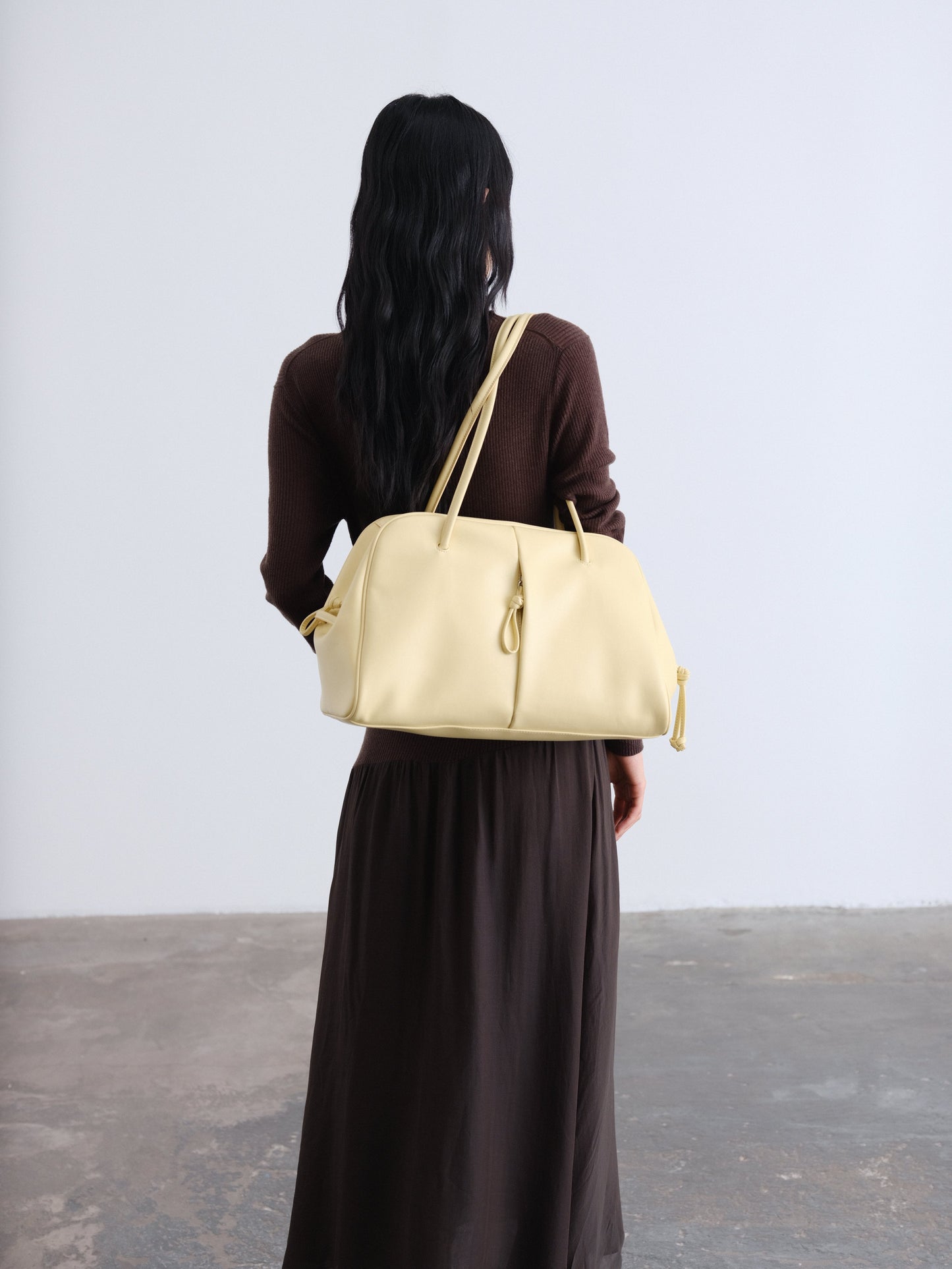 Brooklyn Black Leather Shoulder Bag