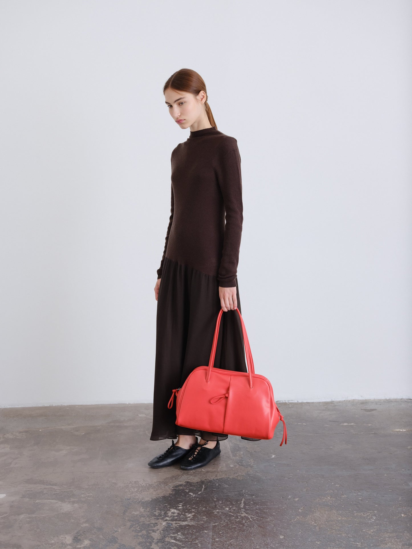 Brooklyn Black Leather Shoulder Bag