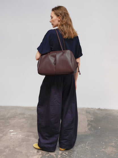 Brooklyn Black Leather Shoulder Bag