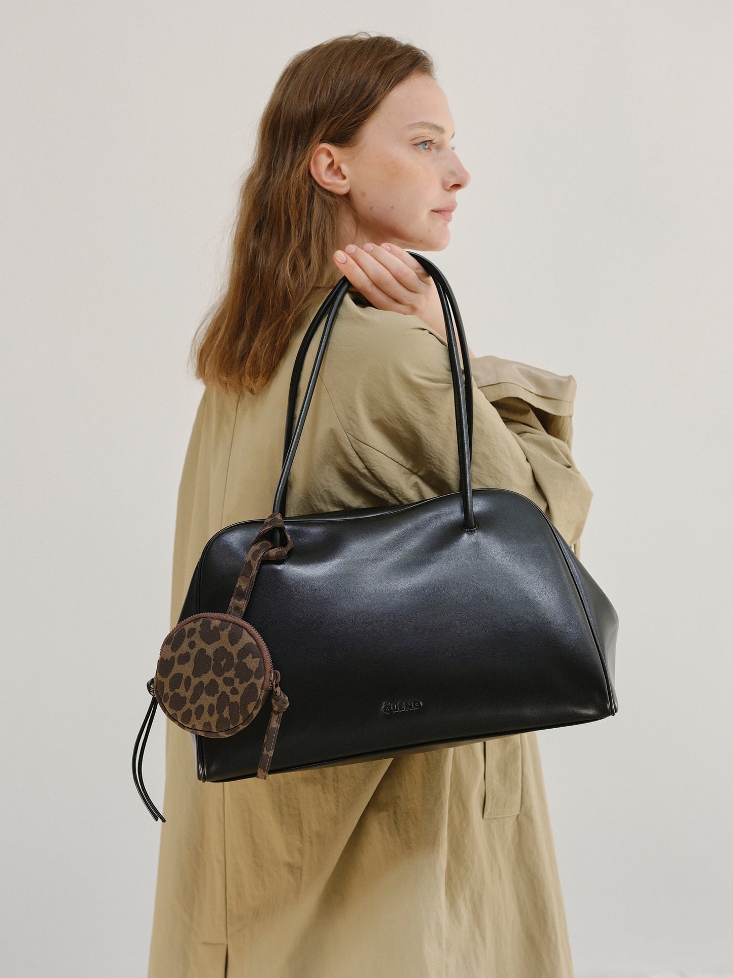 Brooklyn Black Leather Shoulder Bag