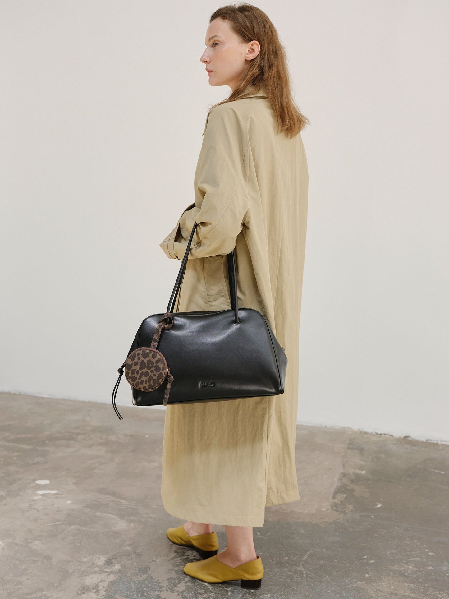 Brooklyn Black Leather Shoulder Bag