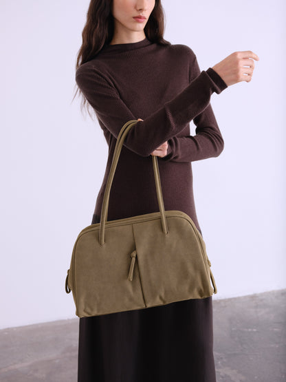 Brooklyn Black Leather Shoulder Bag