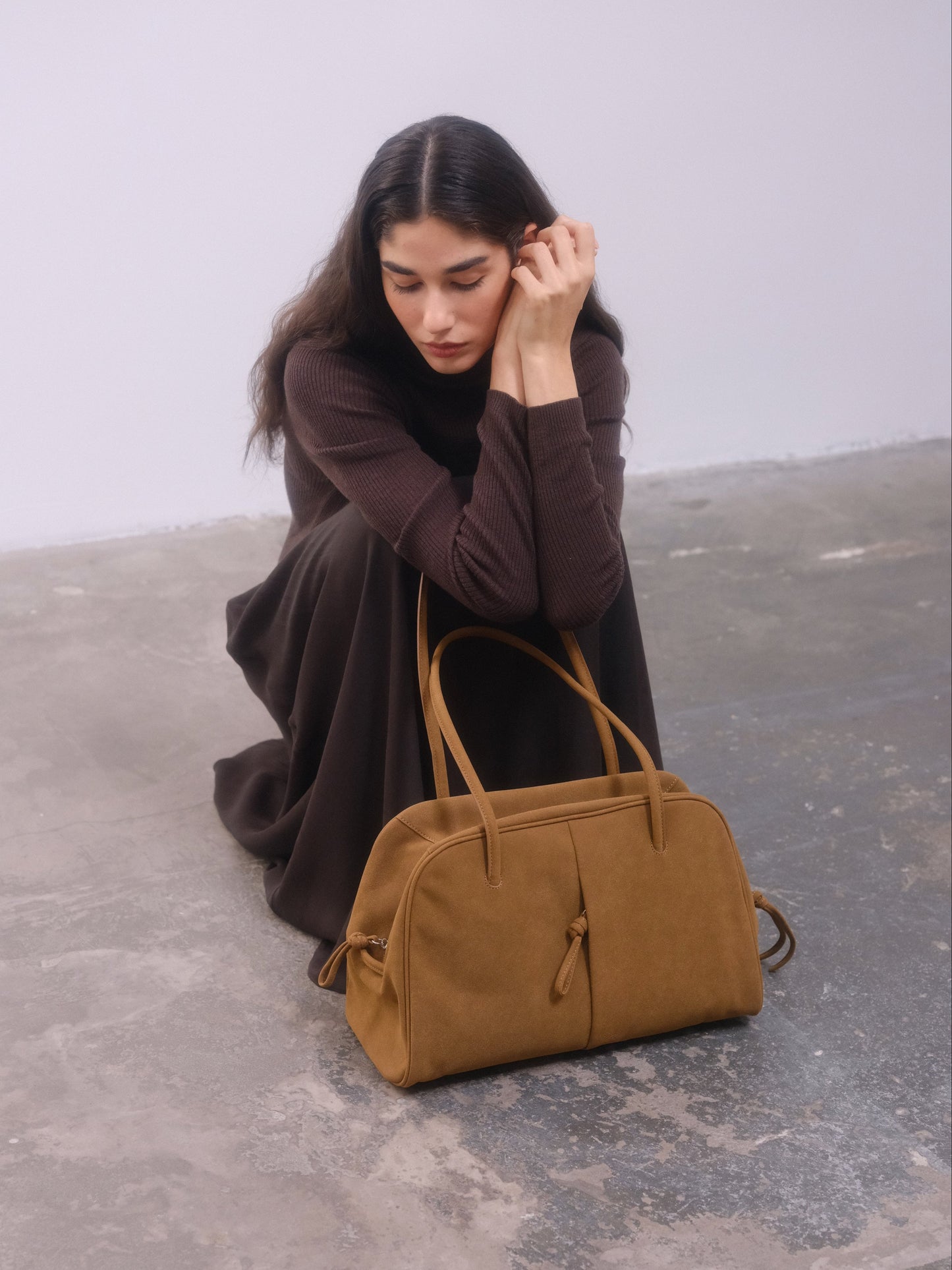 Brooklyn Black Leather Shoulder Bag