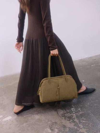 Brooklyn Black Leather Shoulder Bag