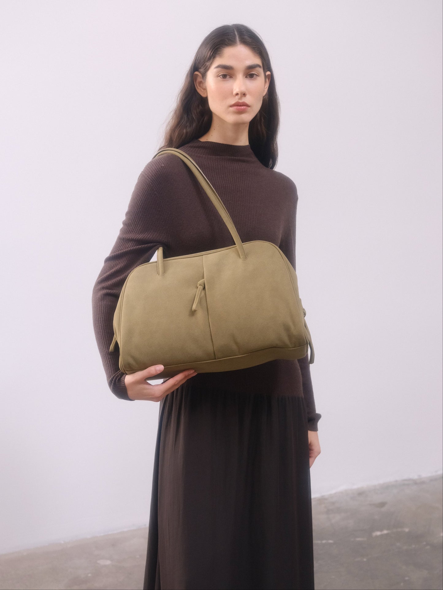 Brooklyn Black Leather Shoulder Bag