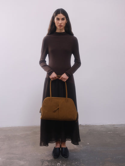 Brooklyn Black Leather Shoulder Bag