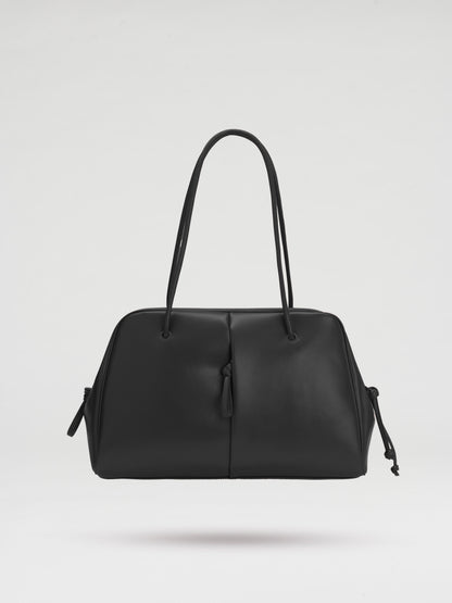 Brooklyn Black Leather Shoulder Bag