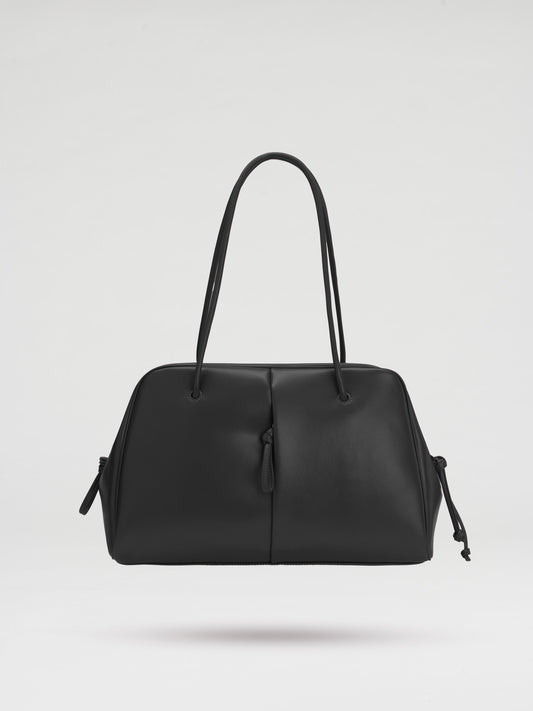 Brooklyn Black Leather Shoulder Bag