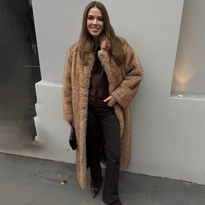 Luna Vintage Faux Fur Overcoat