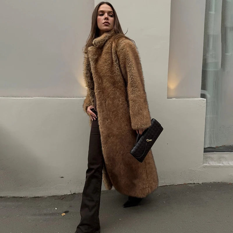 Luna Vintage Faux Fur Overcoat