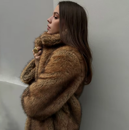 Luna Vintage Faux Fur Overcoat